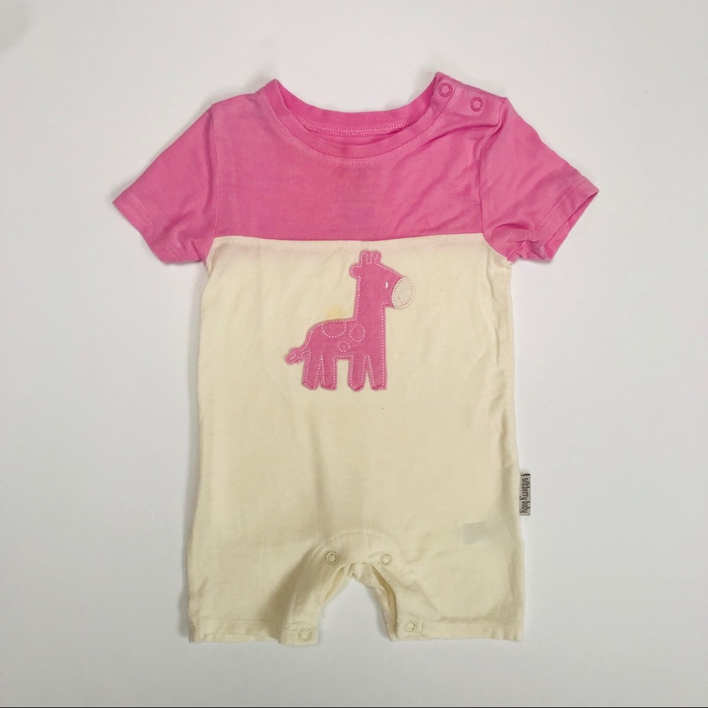 Silkberry Baby appliqué bamboo romper